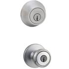 69026dcpcodek6bbpkg Kwikset Entry Door Knob And Single Cylinder Deadbolt 042049951189