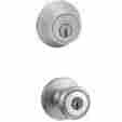 690t-26d-b Tylo Kwikset 690t Satin Chrome Keyed Entry Knobset And Single Cylinder Deadbolt