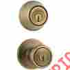 690t-5-b Tylo Kwikset 690t Antique Brass Keyed Entry Knobset And Single Cylinder 042049172294