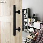 Yo34 693594234670 Unbranded Barn Door Handle Pull Set Black Stainless