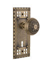 700376 Nostalgic Warehouse Egg Dart Passage Door Knob With Craftsman Plate