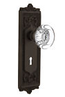 700414 Nostalgic Warehouse Round Clear Crystal Passage Door Knob With Egg