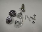 701198 Nostalgic Warehouse Classic Rosette Crystal Glass Door Knob Passage