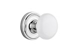640699 702207 Nostalgic Warehouse Classic Rosette With White Porcelain Door 640697022079