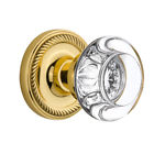 702746 Nostalgic Warehouse Round Clear Crystal Glass Double Dummy Door Knob