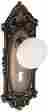 640691 704142 Nostalgic Warehouse Victorian Plate With Keyhole White Porcelain Knob Single 640697041421