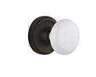 704843 Nostalgic Warehouse Classic Rosette With White Porcelain Door 640697048437