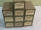 705010e 1950s Nos Barrows Mortise White Yellow Brass Door Knob Set Lot Of 10