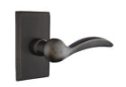 7054-d 7054 Emtek Pair Durango Dummy Levers With Rosette Medium Bronze Finish