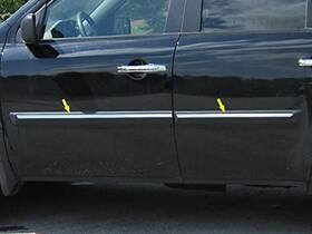 707motoring Ssctrm/707/123 Chrome Body Side Molding Door Insert Stainless Steel Polished 4pcs Fit