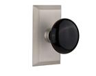 640693 713384 Nostalgic Warehouse Studio Plate With Black Porcelain Knob 640697133843