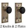 640690 715518 Nostalgic Warehouse Craftsman Plate Double Dummy Black Porcelain 640697155180
