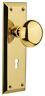 W-2-3-8 717073 Nostalgic Warehouse Newyork Solid Brass Privacy Knobset Backset 640697170732