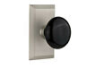 640690 717725 Nostalgic Warehouse Studio Plate With Black Porcelain Knob 640697177250