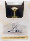 7202 Locking Door Knob Westmore Bed Bath Polished Brass Finish Model 749694445246