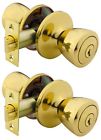 727rb-z3-4 Entry Polished Knob Barricade Yale 2-pack Tulip Security Brass