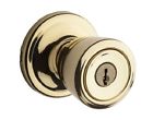 740a-3sgc Kwikset Abbey Entry Door Knob Bright Brass 883351569491