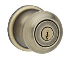 42049210255 740h-5 Kwikset Hancock Entry Door Knob Antique Brass