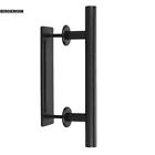 748389283255 Unbranded Barn Door Handle Pull Set Black Stainless