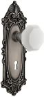 748517 Nostalgic Warehouse Victorian Plate With Keyhole Antique Pewter 0640697485171