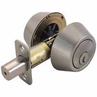 783829 Design House Double Cylinder Latch Deadbolt Satin Nickel 044321783822