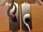 8001 Emtek Pewter Cortina Rosette Dummy Door Set