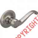 809150 Dummy Level Ansi Scroll Leverset Satin Handle Legend Nickel Style 3