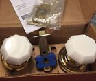 8100otmx Emtex Emtek Classic Rosette Set With Milk Glass Passage Door