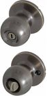 8102102 Honeywell Ball Knob Privacy Door Lock Antique Brass 814113018926