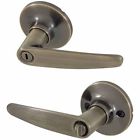 8104102 Honeywell Straight Lever Privacy Door Lock Antique Brass 814113018582