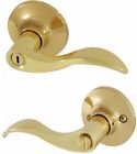 8106002 Honeywell Wave Lever Privacy Door Lock Polished Brass 814113018391