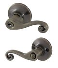 8108101 Honeywell Scroll Entry Door Lever Antique Brass New