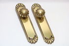8109mnus7 Emtek Trenton Door Set With Fluted Brass Knobs Passage In