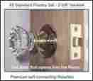 8219-orb2 Rousso S Reproductions Two Doorknob Sets Fluted Crystal Glass Polished Brass Privacy W Hidden Screws