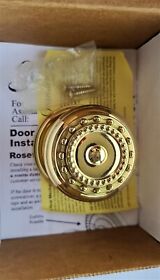 822165 Grandeur Georgetown Rosette With Parthenon Knob Single Dummy Polished Brass