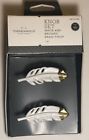 885785007440 Threshold Brand New Feather Knob Set White And