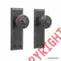 928572 Signature Hardware Eloise New York Plate And Floral Round Knob Set Passage Oil Rubbed Bronze