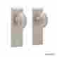 928579 Signature Hardware Eloise New York Plate Large Oval Bead Knob Set Passage Brushed Nickel