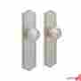 928871 Signature Hardware Rolande Elongated Rope Plate And Beveled Round Knob Set Dummy In Brushed Nickel