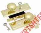 93188 Id Mortise Lockset Keyed Brass Polished Knob