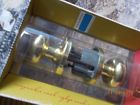 97300-581 Kwikset New Ultramax Security Brass Interior Bed Bath Locking Doorknob