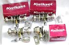 42049190502 97409-180 Kwikset 3 Satin Nickel Entry Door Knobs Locking 1 Deadbolt All Keyed Alike