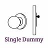 9br3500-050 Baldwin Rustic Single Dummy Door Knob With Arch Rose