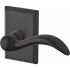 9br3500-053 Baldwin Arch Single Dummy Door Lever With Rustic Square Rose