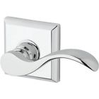 9br3510-022 Baldwin Curve Double Dummy Door Lever With Traditional Square Rose