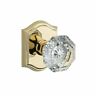 9br3512-047 Baldwin Crystal Double Dummy Door Knob With Traditional Arch Rose