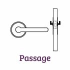 9br3520-184 Baldwin Federal Passage Door Lever With Traditional Square Rose