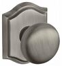 9br3520-305 Baldwin Round Passage Door Knob With Traditional Arch Rose