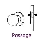 9br3522-180 Baldwin Contemporary Passage Door Knob With Square Rose