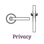 9br3530-203 Baldwin Curved Privacy Door Lever With Traditional Arch Rose
